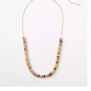 Gold and Brown Beaded Necklace